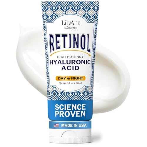 LilyAna Naturals Anti Aging Retinol Face Cream for Women ? Wrinkle & Neck Cream for Firming, Retinol Moisturizer for Face with Hyaluronic Acid, Hydrating Night Cream for Fine Lines, Collagen Boost