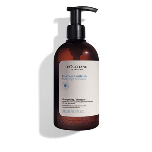 L'OCCITANE Purifying Freshness Shampoo - Reduces Sebum for Normal to Oily Hair | Silicone-Free Refill Available