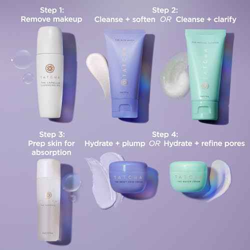 TATCHA Mini Favorites Set | Travel Sized Bestselling Cleansers, Essence, and Moisturizers | $120 Value