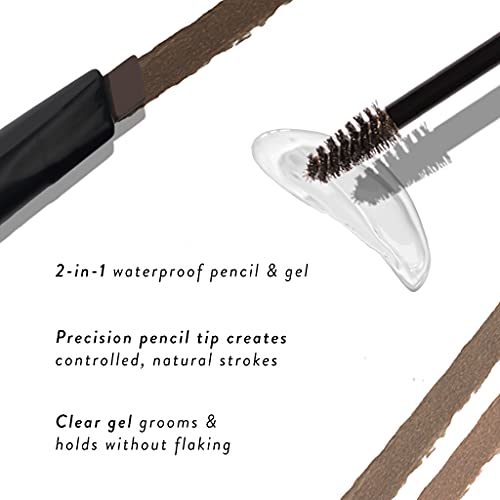 LAURA GELLER NEW YORK Sculpt-n-Stay Waterproof Brow Pencil & Gel- Taupe