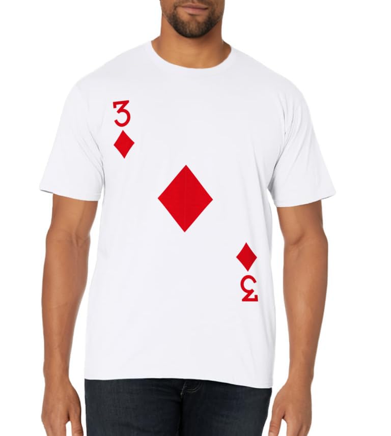 Three of Diamonds Costume T-Shirt Halloween Deck of Cards