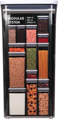 OXO Good Grips POP Container - Airtight Food Storage - Small Square Tall 2.3 Qt Ideal for spaghetti, linguini and lasagna