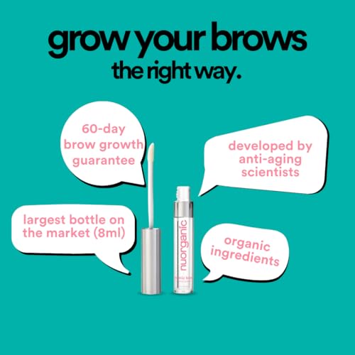 Nuorganic Brow Gel Clear - 6ml Natural Eyebrow Gel Clear, for Brow Growth | Vegan & Cruelty-Free Eyebrow Gel, Infused with Beeswax and Coconut Extract for Sculpting and Nourishing Brows