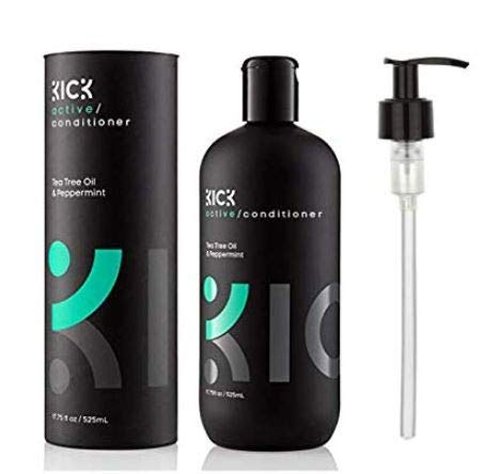 Kick Mens Conditioner - Tea Tree & Peppermint Anti-Hair Loss Treatment - 17oz Pro-Nourishing Formula