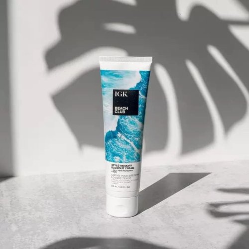 IGK BEACH CLUB Memory Blowout Cream - Volume, Bounce & Heat Protection | Vegan & Cruelty-Free | 4.5 Oz