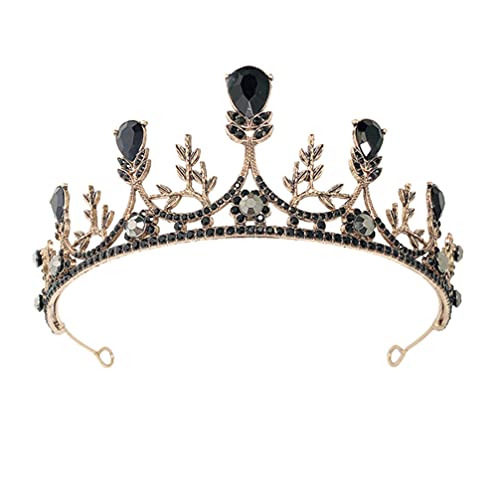 Baroque Tiara Baroque Vintage 1pc Baroque Crown Grace Women's Rhinestones Set Baroque Queen Baroque Black