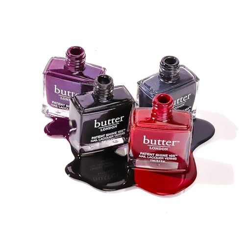 butter LONDON Patent Shine 10X Nail Lacquer, Helps Protect & Strengthen Nails, Gel-Like Finish & Chip-Resistant, 10-Free Formula, Vegan, Cruelty & Paraben Free, Proper Do