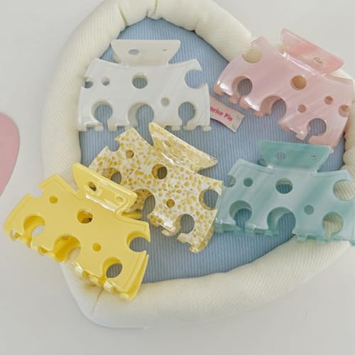 Cheese Hair Clip,Acetate Claw Clips,Hair Clips for Women,Cyan