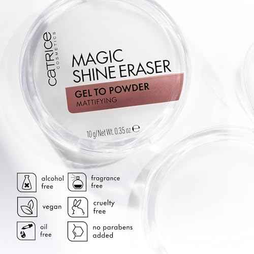 Catrice | Magic Shine Eraser Gel-To-Powder | Instant Matte, Soft-Focus Effect | Transparent, Travel-Friendly Formula | Vegan & Cruelty Free