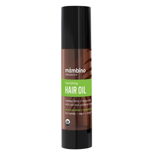 Mambino Organics Hair Oil - Lightweight Rosemary & Castor Blend for Smooth, Shiny Hair | 2 fl oz