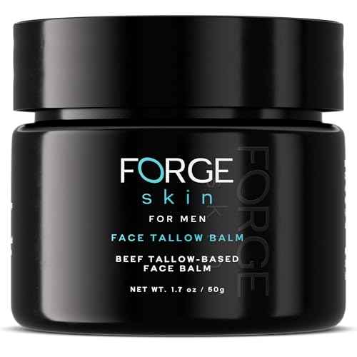 FORGE SKIN¢ç Wrinkle Defense Beef Tallow Balm for Men [TALLOW-BASED] Moisturizer for Face Hydration - Hydrating Anti Aging Skin Cream - Natural Facial Skincare Lotion with Essential Oils (1.7 OZ)