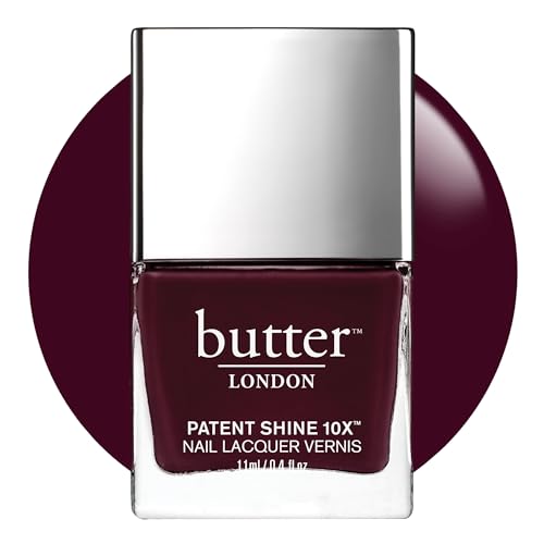 butter LONDON Patent Shine 10X Nail Lacquer, Helps Protect & Strengthen Nails, Gel-Like Finish & Chip-Resistant, 10-Free Formula, Vegan, Cruelty & Paraben Free, Proper Do