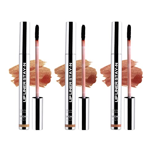 Sacheu Lip Liner STAY-N Peel Off Lip Stain — Long Lasting Waterproof Lip Tint with Hyaluronic Acid & Vitamin E — Transfer Proof Matte Finish, Vegan & Cruelty-Free (Original Bundle)