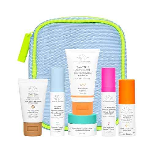 Drunk Elephant The Littles 7.0 Kit - 6 Travel-Friendly A.M. and P.M. Essentials - Clean Clinical Skincare - Cruelty-Free - Dermatologist-Tested - Free of Essential Oils, Silicones, and Fragrance