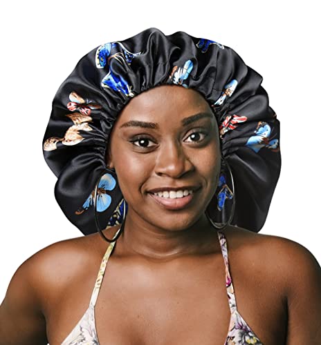 Winitas Large Satin Bonnet for Black Women Curly Hair Sleeping