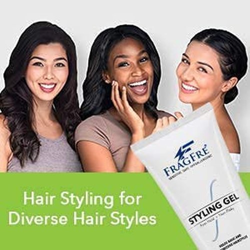 Firm Hold Hair Gel by [Brand Name] - Fragrance-Free Strong Styling Gel for Aggressive Styles - 8 oz, Paraben-Free, Hypoallergenic