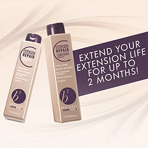 B3 Brazilian Bondbuilder Shampoo - Extension Repair Formula | 12 Fl. Oz. for Stronger Hair