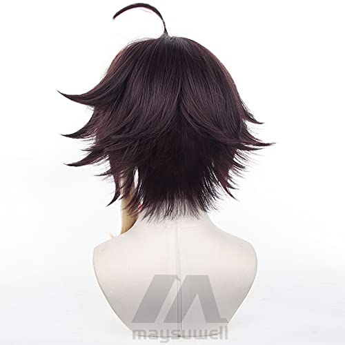 Red Yinlin Wig, Long Hair Straight Wig with Ponytail Bangs for Women Cosplay, Anime Wuthering Waves Cosplay Wig Perfect for Halloween Party (Yinlin)