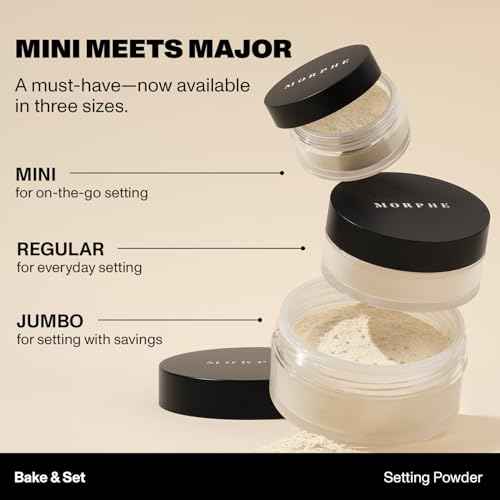 Morphe Bake & Set Setting Powder - Lightweight, Talc-Free Finishing Powder for Face Makeup with a Soft, Natural Finish - Minimizes Shine for Up to 24HR - Brightening Pink (0.31 oz)