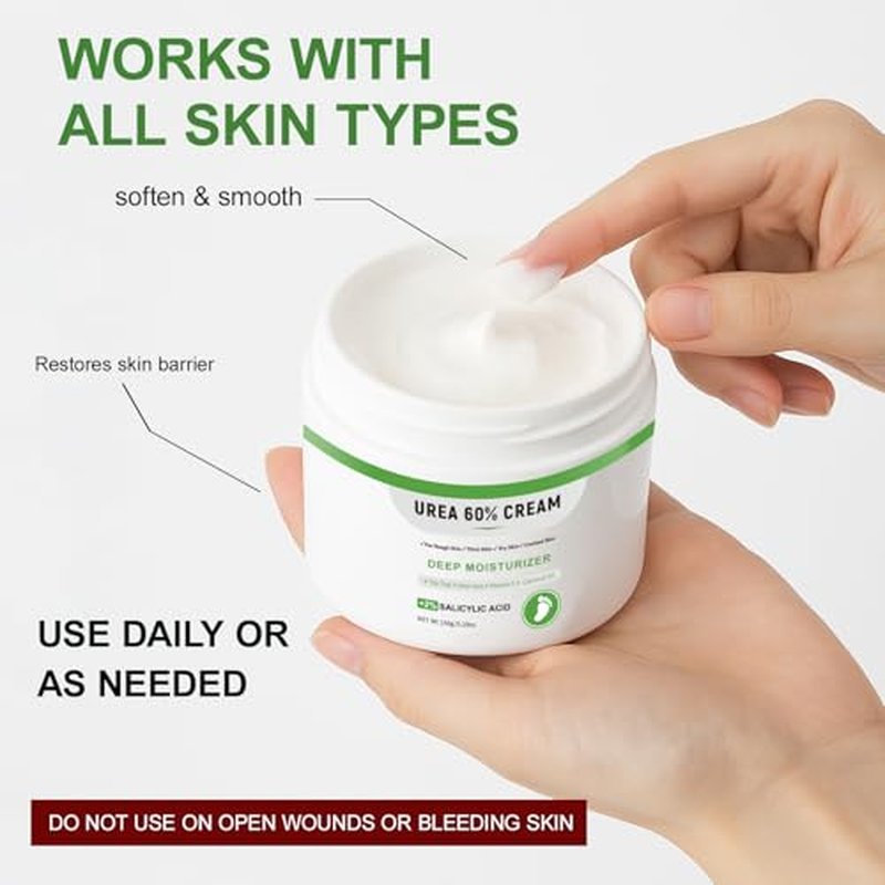 YAFUSIPE 60% Urea Cream Stick plus 2% Salicylic Acid,Foot Callus Remover - Urea Cream 60% for Feet Cracked Skin, Dry Cracked Feet & Hands Moisturizer, Foot Care Balm 1.4oz