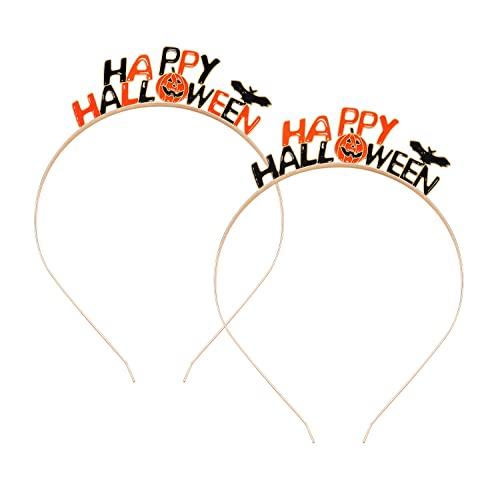 HEIDKRUEGER 2 Pieces Halloween Headbands for Women Hair Hoop Accessories