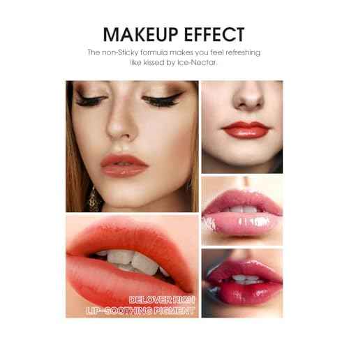 LANGMANNI 12Pcs Lip gloss Collection Makeup Set, Shiny Smooth Soft Liquid Lip Glosses Lip Stain With Rich Varied Colors For Girls And Women Makeup (Glossy-A)