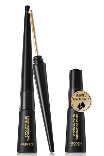 [K-Beauty] Neogen Dermalogy Extra Volume Curl Metal Mascara 0.20 oz | Lash Telescopic Lift Mascara Black Volume and Length Refillable (Volume, Black)