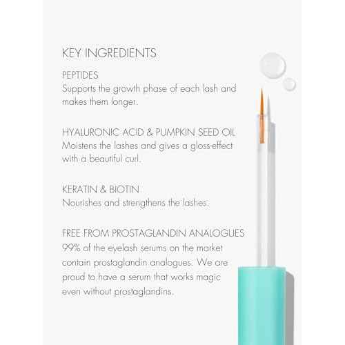 SWEED - Eyelash Growth Serum | Lengthens with Peptides, Biotin, Pumpkin Seed Oil + Keratin | Prostaglandin-Free | Vegan, Cruelty-Free, Clean Beauty (0.10 fl oz | 3 ml)
