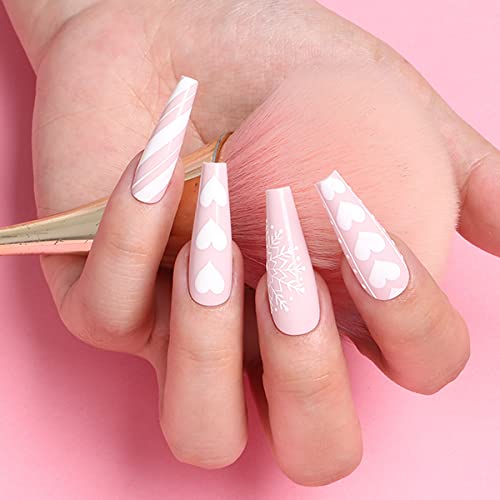 Long Fake Nails - Clear Acrylic Coffin Shaped Ballerina Nails Tips BTArtbox 500pcs Full Cover False Artificial Nails with Case for Salons and DIY Nail Art, 10 Sizes