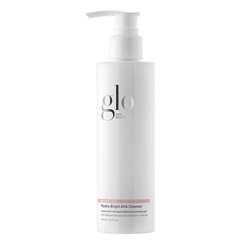 Glo Skin Beauty Hydra-Bright AHA Cleanser - Hydrating Exfoliating Face Wash with Lactic Acid | 6.7 Oz for All Skin Types