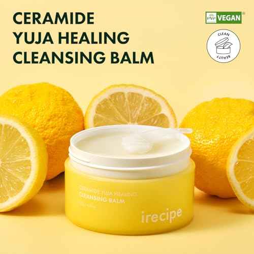 Ceramide Yuja Makeup Cleansing Balm with Travel Size | Deep Cleansing All-in-One Korean Face Cleanser, Makeup Remover, Zero Irritation, Blackheads Remover, Clean Beauty, Vegan (120g / 4.23oz)