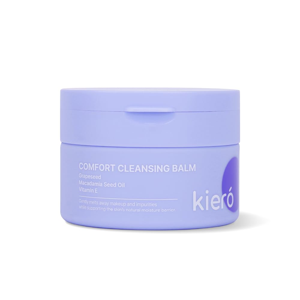Kiero Comfort Cleansing Balm - Nourishing Melting Facial Cleanser with Vitamin E & Oils | Vegan 2.82 oz