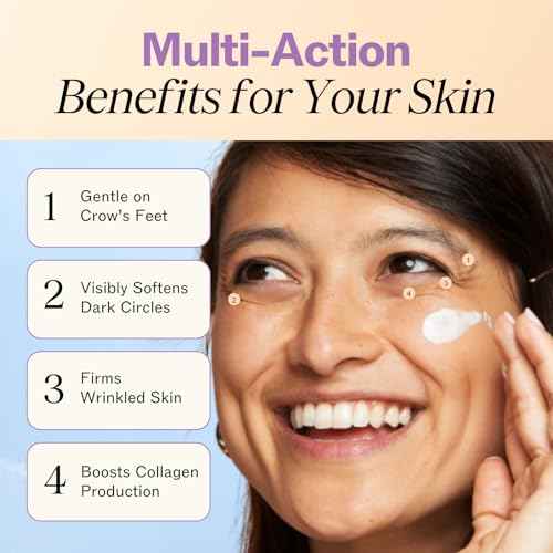 LilyAna Naturals Eye Cream for Dark Circles and Puffiness, Anti Aging Under Eye Cream for Wrinkles and Bags helps Improve Dryness; for Sensitive Skin (Bottle, 1.0 Ounce (Pack of 1))