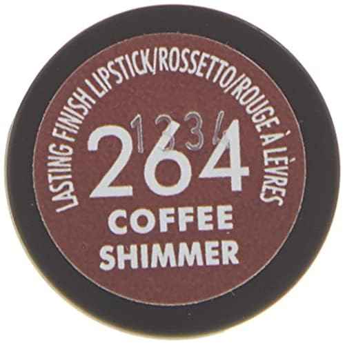Rimmel Lasting Finish Lipstick - Up to 8 Hours of Intense Lip Color with Color Protect Technology and Exclusive Black Diamond Complex - 264 Coffee Shimmer, .14oz