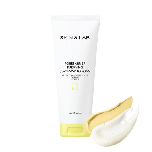 [SKIN&LAB] Porebarrier Purifying Clay Mask - Yellow Clay & Caffeine for Deep Cleansing | 3.38 fl. oz.