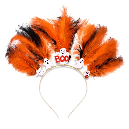 YAHPERN Halloween Headband for Women Halloween Custome Accessories Cute Pumpkin Turkey Hairband Fall Festive Hair Accessory Halloween Thanksgiving Party Jewelry Gifts (Pumpkin 2)