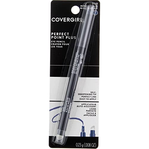 Covergirl Perfect Point Plus Self Sharpening Eye Pencil, Midnight Blue [220], 0.08 Ounce