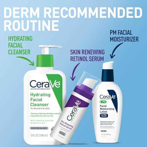 CeraVe PM Facial Moisturizing Lotion, Night Cream with Hyaluronic Acid and Niacinamide, Ultra-Lightweight, Oil-Free Moisturizer for Face, 3 Ounce