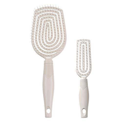 Conair Scalp Care Detangling hairbrush - Curly Hair Brush - Scalp Massager - hairbrushes for women & men - detangler for all lengths and types - can use wet or dry - Black Onyx