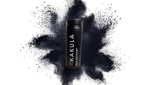 KAKULA Keratin Hair Building Fibers – Instant Hair Thickener & Bald Spot Concealer for Men & Women – Natural Keratin Powder for Thinning Hair, Root Touch Up & Gray Hair Coverage – 27.5g (Black)