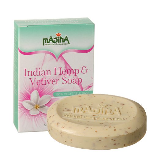Madina Indian Hemp & Vetiver Soap (6 Per Pack)