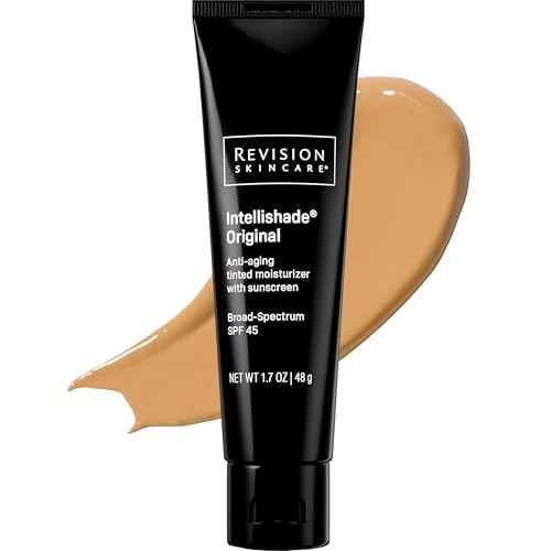 Revision Skincare Intellishade¢ç Original SPF 45, Anti-Aging Tinted Sunscreen for Face, Daily Moisturizer with SPF, Anti-Wrinkle with Peptides & Vitamin C, Hydrating Broad-Spectrum Sunscreen, 1.7 oz