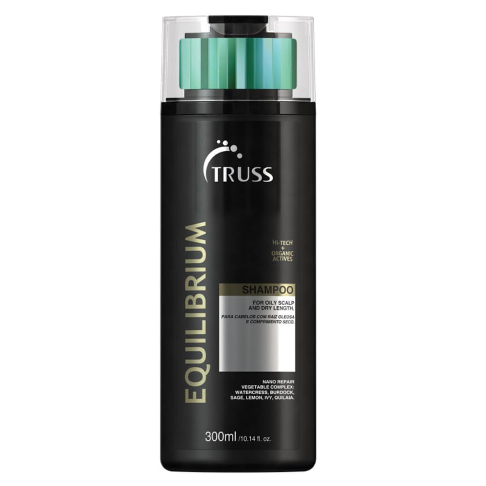 TRUSS Equilibrium Shampoo for Oily Hair - Balances Oily Scalp & Dry Ends - Hydrating Formula | 10.14 oz