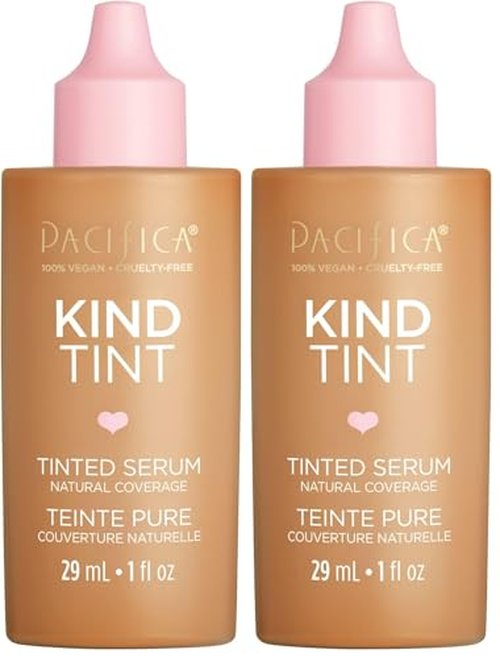 Pacifica Tinted Moisturizer – Kind Tint Serum, Lightweight Hydrating Foundation with Vegan Collagen & Hyaluronic Acid for Dewy Glow, Buildable Coverage, Vegan, 1 fl oz (Shade 24)