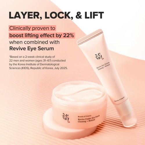 Beauty of Joseon Revive Under Eye Patch - Retinal Ginseng & Collagen Peptides, 60 Sheets (30 Pairs)