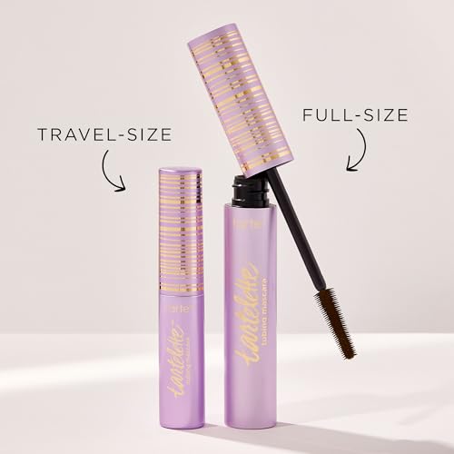 tarte tartelette tubing mascara – Lash Extensions in a Tube, Easy-to-Remove Eye Makeup, Clinically Proven to Volumize & Curl, 24Hr Smudge-Proof Longwear, Vegan & Cruelty-Free, travel size, black