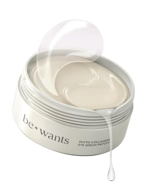 Bewants Under Eye Patches - Korean Vegan Collagen Mask for Dark Circles & Puffiness | 60 Pieces