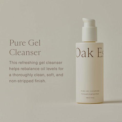 Oak Essentials Pure Gel Cleanser - Clarifying Gel Face Wash with Aloe & Amino Acids | 5 Fl Oz