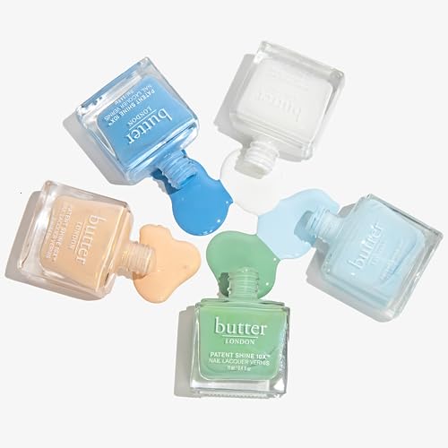 butter LONDON Patent Shine 10X Nail Lacquer, Helps Protect & Strengthen Nails, Gel-Like Finish & Chip-Resistant, 10-Free Formula, Vegan, Cruelty & Paraben Free, Good Vibes