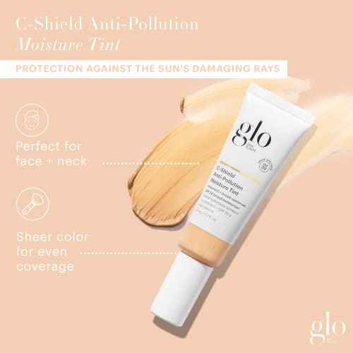 Glo Skin Beauty C-Shield Anti-Pollution Moisture Tint - Tinted Moisturizer With SPF 30 for Face, Broad Spectrum Protection & Vitamin C, 1.7 Oz (2N-Light)